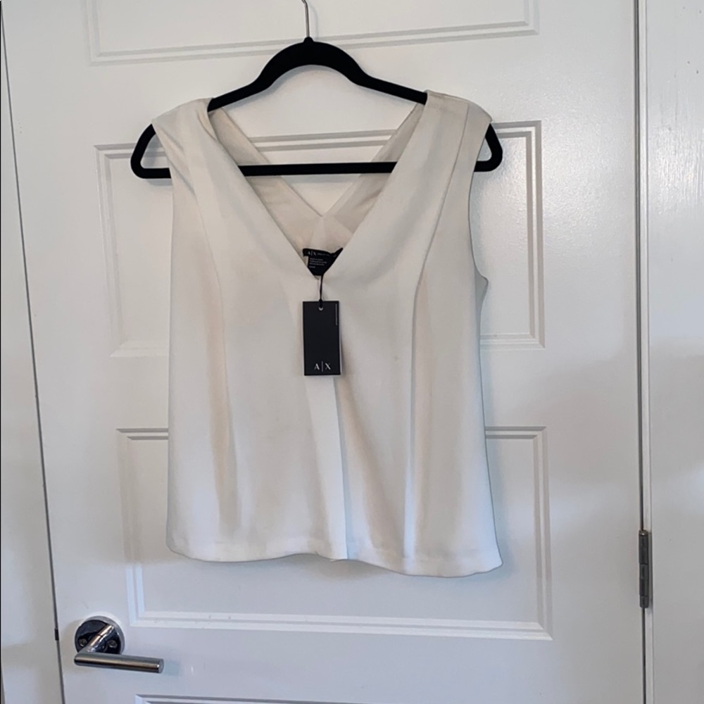 BNWT Armani Exchange white blouse. Size Small.